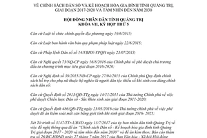 Nghị quyết 11/2017/NQ-HĐND chính sách dân số kế hoạch hóa gia đình Quảng Trị 2020 2030