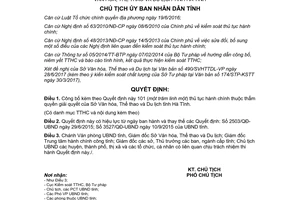 Quyết định 1906/QĐ-UBND 2017 thủ tục hành chính thẩm quyền Sở Văn hóa Thể thao Du lịch Hà Tĩnh