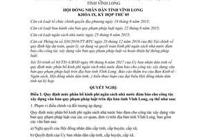 Nghị quyết 56/2017/NQ-HĐND phân bổ kinh phí ngân sách xây dựng văn bản quy phạm Vĩnh Long