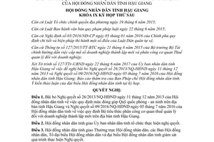 Nghị quyết 07/2017/NQ-HĐND bãi bỏ Nghị quyết 26/2013/NQ-HĐND 09/2016/NQ-HĐND Hậu Giang