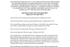 Nghị quyết 69/2017/NQ-HĐND kinh phí biện pháp đưa vào cơ sở cai nghiện bắt buộc ma túy Điện Biên