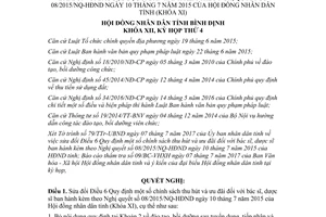 Nghị quyết 69/2017/NQ-HĐND sửa đổi 08/2015/NQ-HĐND thu hút ưu đãi bác sĩ dược sĩ Bình Định