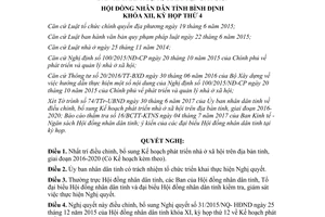 Nghị quyết 64/2017/NQ-HĐND điều chỉnh Kế hoạch phát triển nhà ở xã hội Bình Định 2016 2020