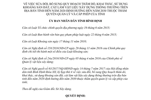 Quyết định 28/2017/QĐ-UBND thăm dò khai thác khoáng sản đất cát vật liệu xây dựng Bình Định