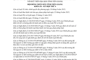 Nghị quyết 02/2017/NQ-HĐND thu lệ phí chứng nhận quyền sử dụng đất sở hữu nhà tài sản Tiền Giang