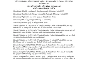 Nghị quyết 04/2017/NQ-HĐND phí thẩm định chứng nhận quyền sử dụng sở hữu tài sản Tiền Giang