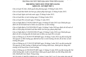 Nghị quyết 07/2017/NQ-HĐND thu nộp phí thẩm định báo cáo đánh giá tác động môi trường Tiền Giang