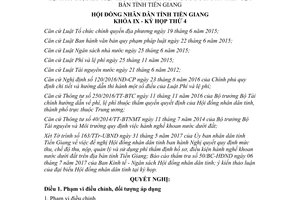 Nghị quyết 18/2017/NQ-HĐND mức thu phí thẩm định hồ sơ hành nghề khoan nước Tiền Giang