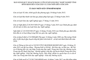 Quyết định 31/2017/QĐ-UBND Quy hoạch mạng lưới cơ sở Giáo dục nghề nghiệp Bình Định