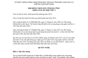 Nghị quyết 48/2017/NQ-HĐND phát triển công nghệ sinh học tỉnh Hà Tĩnh