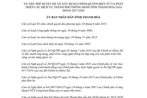 Quyết định 2538/QĐ-UBND 2017 chính quyền điện tử phát triển dịch vụ thông minh Thanh Hóa 2020