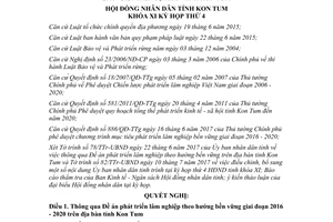 Nghị quyết 09/2017/NQ-HĐND phát triển lâm nghiệp theo hướng bền vững Kon Tum 2016 2020