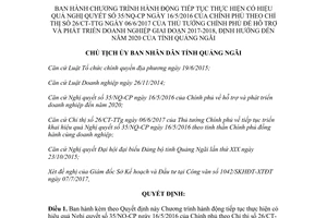 Quyết định 1383/QĐ-UBND 2017 thực hiện 35/NQ-CP theo 26/CT-TTg doanh nghiệp Quảng Ngãi