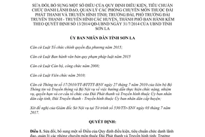 Quyết định 23/2017/QĐ-UBND điều kiện chức danh lãnh đạo quản lý Phát thanh Truyền hình Sơn La