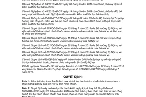 Quyết định 1457/QĐ-UBND 2017 thủ tục hành chính chuẩn hóa phạm vi chức năng Sở Nội vụ Ninh Thuận