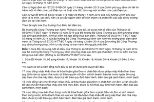 Thông tư 13/2017/TT-BCT sửa đổi 56/2014/TT-BCT 30/2014/TT-BCT 57/2014/TT-BCT giá phát điện