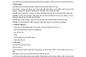 Tiêu chuẩn Việt Nam TCVN 3121-2:2003 về vữa xây dựng - phương pháp thử - phần 2: lấy mẫu và chuẩn bị mẫu thử do Bộ Khoa học và Công nghệ ban hành