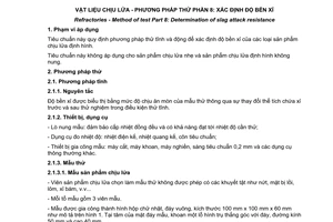 Tiêu chuẩn quốc gia TCVN 6530-8: 2003 về Vật liệu chịu lửa - Phương pháp thử - Phần 8: Xác định độ bền xỉ