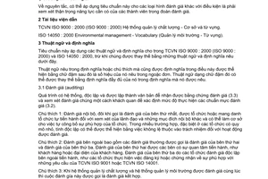 Tiêu chuẩn Việt Nam TCVN ISO 19011:2003 về hướng dẫn đánh giá hệ thống quản lý chất lượng và/hoặc hệ thống quản lý môi trường