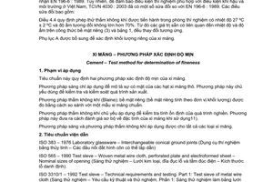 Tiêu chuẩn Việt Nam TCVN 4030:2003 (EN 196-6: 1989, có sửa đổi) về Xi măng - Phương pháp xác định độ mịn do Bộ Khoa học và Công nghệ ban hành