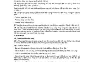Tiêu chuẩn ngành 14 TCN 126:2002 về đất xây dựng công trình thủy lợi - Phương pháp xác định khối lượng thể tích của đất trong phòng thí nghiệm