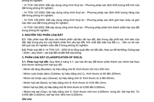 Tiêu chuẩn ngành 14 TCN 123:2002 về đất xây dựng công trình thuỷ lợi - Phân loại