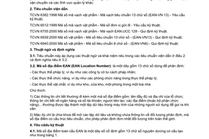 Tiêu chuẩn Việt Nam TCVN 7199:2002 về Phân định và thu nhận dữ liệu tự động - Mã số địa điểm toàn cầu EAN - Yêu cầu kỹ thuật