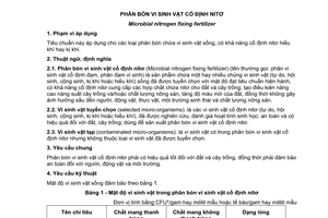 Tiêu chuẩn Việt Nam TCVN 6166:2002 về Phân bón vi sinh vật cố định nitơ