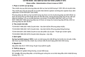 Tiêu chuẩn Việt Nam TCVN 6928:2001 (ISO 6673 - 1983) về cà phê nhân - xác định sự hao hụt khối lượng ở 105oC do Bộ Khoa học Công nghệ và Môi trường ban hành