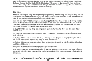 Tiêu chuẩn quốc gia TCVN 6852-7:2001 (ISO 8178-7:1996) về Động cơ đốt trong kiểu pit tông - Đo chất phát thải - Phần 7: Xác định họ động cơ