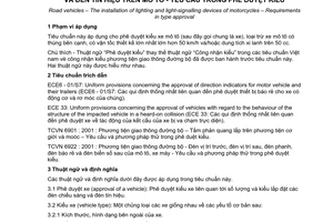 Tiêu chuẩn Việt Nam TCVN 6903:2001 về phương tiện giao thông đường bộ - lắp đặt các đèn chiếu sáng và đèn tín hiệu trên mô tô - yêu cầu trong phê duyệt kiểu do Bộ Khoa học Công nghệ và Môi trường ban hành