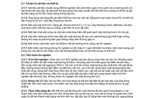Tiêu chuẩn ngành 22TCN 278:2001 về quy trình thí nghiệm xác định độ nhám mặt đường bằng phương pháp rắc cát do Bộ Giao thông vận tải ban hành