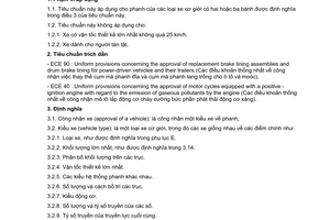 Tiêu chuẩn Việt Nam TCVN 6824:2001 về phương tiện giao thông đường bộ - hệ thống phanh của mô tô, xe máy - yêu cầu và phương pháp thử trong công nhận kiểu do Bộ Khoa học Công nghệ và Môi trường ban hành