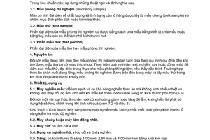 Tiêu chuẩn Việt Nam TCVN 6952:2001 (ISO 9498:1998) về thức ăn chăn nuôi - Chuẩn bị mẫu thử