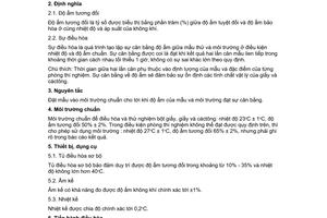 Tiêu chuẩn Việt Nam TCVN 6725:2000 về giấy, cáctông và bột giấy – Môi trường chuẩn để điều hòa và thử nghiệm