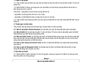 Tiêu chuẩn Việt Nam TCVN 6939:2000 về Mã số vật phẩm - Mã số tiêu chuẩn 13 chữ số - Quy định kỹ thuật