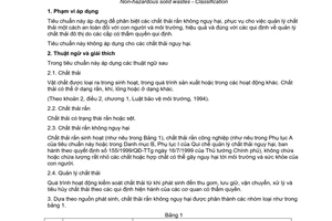 Tiêu chuẩn Việt Nam TCVN 6705:2000 về chất thải rắn không nguy hại - phân loại do Bộ Khoa học Công nghệ và Môi trường ban hành