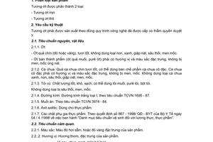 Tiêu chuẩn ngành 10 TCN 483:2000 về tiêu chuẩn rau quả - Tương ớt (xốt ớt)