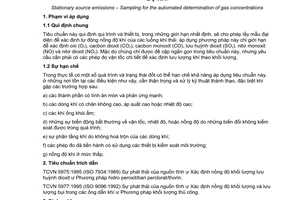 Tiêu chuẩn Việt Nam TCVN 6192:2000 (ISO 10396 : 1993) về sự phát thải nguồn tĩnh - lấy mẫu để đo tự động các nồng độ khí do Bộ Khoa học Công nghệ và Môi trường ban hành