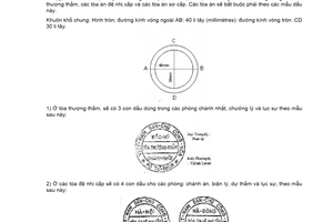 Thông tư 1963-TP/TT mẫu dấu thẻ Thẩm phán dùng trong tòa án