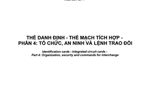 Tiêu chuẩn quốc gia TCVN 11167-4:2015 (ISO/IEC 7816-4:2006) về Thẻ định danh - Thẻ mạch tích hợp - Phần 4: Tổ chức, anh ninh và lệnh trao đổi