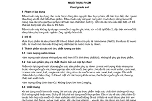 Tiêu chuẩn quốc gia TCVN 3974:2015 (CODEX STAN 150-1985; REVISED 2012) về Muối thực phẩm