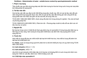 Tiêu chuẩn quốc gia TCVN 10680:2015 về Phân bón - Xác định hàm lượng Bo hòa tan trong nước - Phương pháp quang phổ