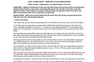 Tiêu chuẩn quốc gia TCVN 6185:2015 (ISO 7887:2011) về Chất lượng nước - Kiểm tra và xác định độ màu