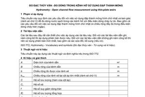Tiêu chuẩn quốc gia TCVN 8193:2015 (ISO 1438:2008) về Đo đạc thủy văn - Đo dòng trong kênh hở sử dụng đập thành mỏng