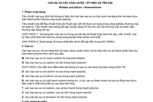 Tiêu chuẩn Việt Nam TCVN 6323:2015 (ISO 1629:2013) về Cao su và các loại latex – Ký hiệu và tên gọi