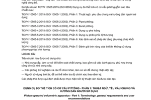 Tiêu chuẩn quốc gia TCVN 10505-1:2015 (ISO 8655-1:2002) về Dụng cụ đo thể tích có cơ cấu pittông - Phần 1: Thuật ngữ, yêu cầu chung và hướng dẫn người sử dụng