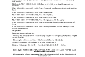 Tiêu chuẩn quốc gia TCVN 10505-6:2015 (ISO 8655 6-2002) về Dụng cụ đo thể tích có cơ cấu pittông - Phần 6: Xác định sai số phép đo bằng phương pháp khối lượng