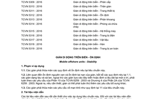 Tiêu chuẩn quốc gia TCVN 5312:2016 về Giàn di động trên biển - Ổn định