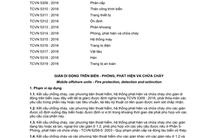 Tiêu chuẩn quốc gia TCVN 5314:2016 về Giàn di động trên biển - Phòng phát hiện và chữa cháy